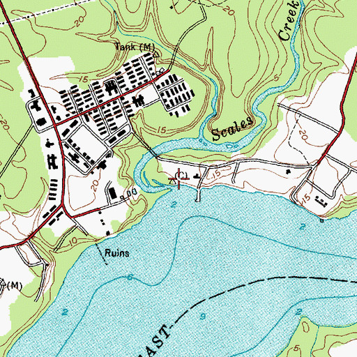 Topographic Map of Scales Creek, NC
