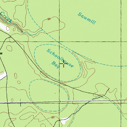 Topographic Map of Schoolhouse Bay, NC