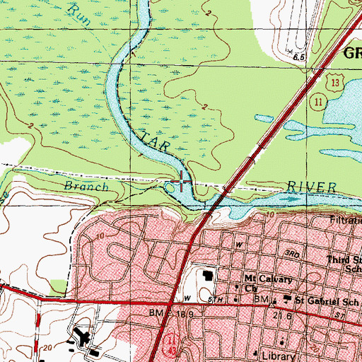 Topographic Map of Schoolhouse Branch, NC