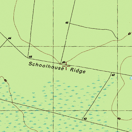 Topographic Map of Schoolhouse Ridge, NC