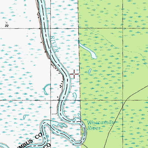 Topographic Map of Scippio Swamp, NC