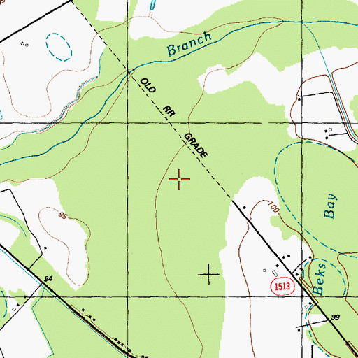 Topographic Map of Scoggin Bay, NC