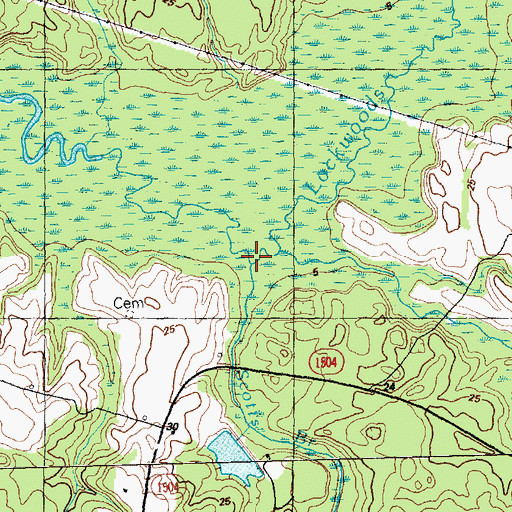 Topographic Map of Scotts Branch, NC