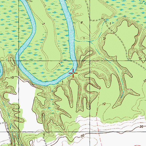 Topographic Map of Sculls Lodge, NC