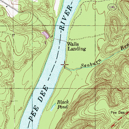 Topographic Map of Seaburn Branch, NC