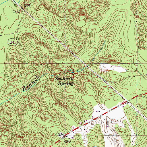 Topographic Map of Seaburn Spring, NC