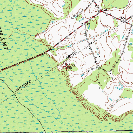 Topographic Map of Sealey Cemetery, NC