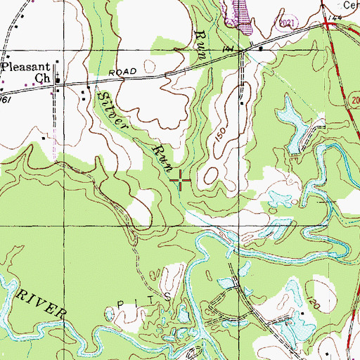 Topographic Map of Second Silver Run, NC