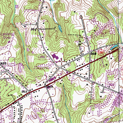 Topographic Map of Sedge Garden School, NC