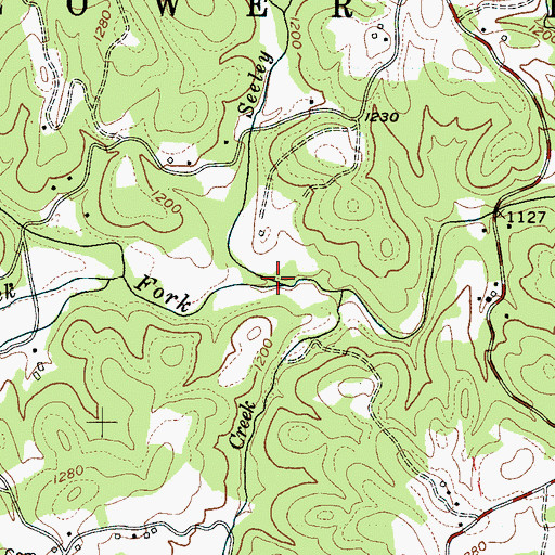 Topographic Map of Seeley Creek, NC