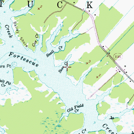 Topographic Map of Seer Creek, NC