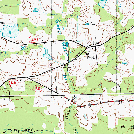 Topographic Map of Sellers Branch, NC