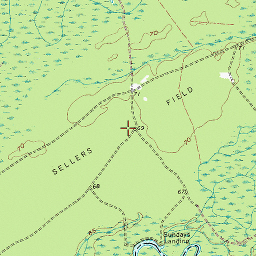 Topographic Map of Sellers Field, NC