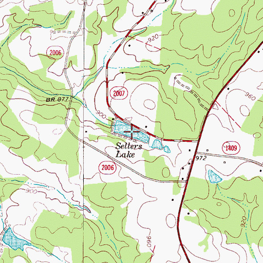 Topographic Map of Sellers Lake, NC