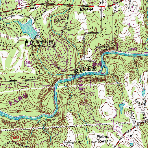 Topographic Map of Sevenmile Creek, NC