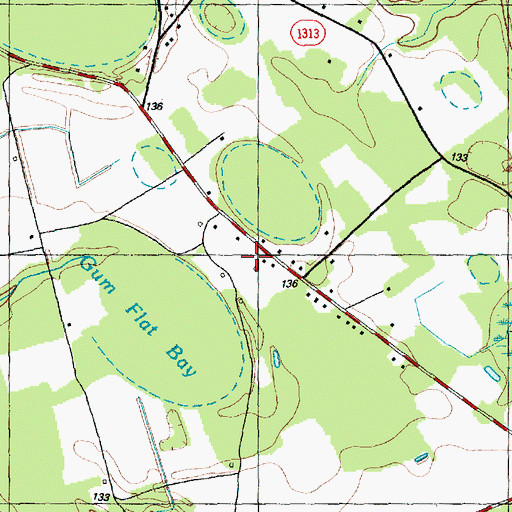 Topographic Map of Shady Grove Church, NC