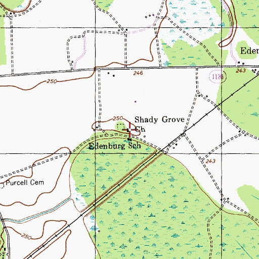 Topographic Map of Shady Grove Church, NC