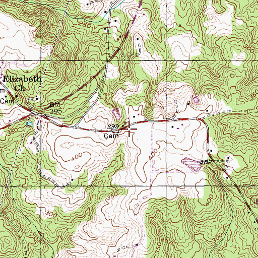 Topographic Map of Shady Grove Church, NC