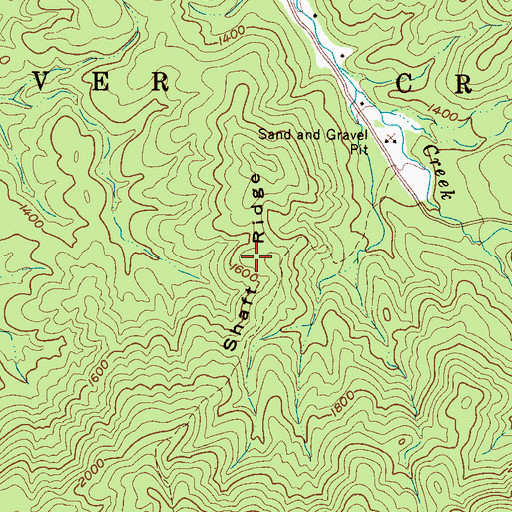 Topographic Map of Shaft Ridge, NC