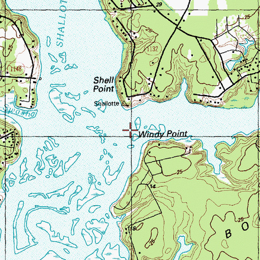 Topographic Map of Shallotte Creek, NC