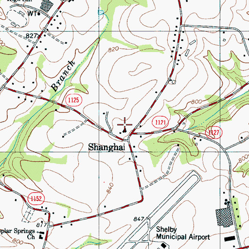 Topographic Map of Shanghi School (historical), NC