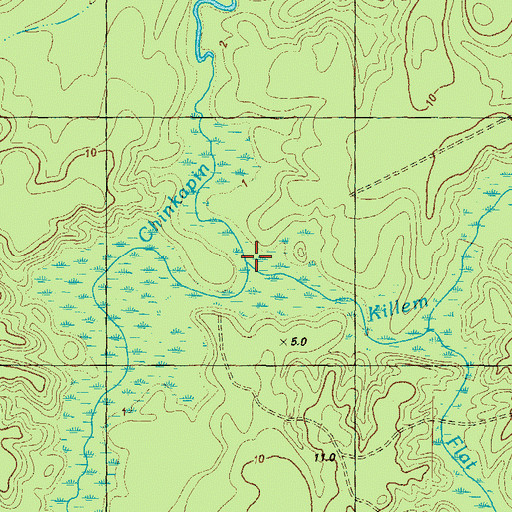 Topographic Map of Sharps Lodge, NC