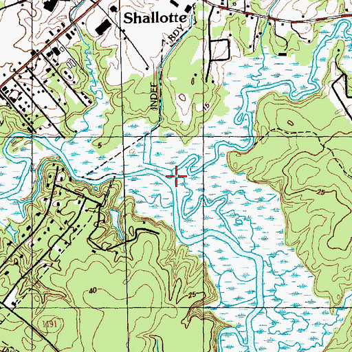 Topographic Map of Sharron Creek, NC