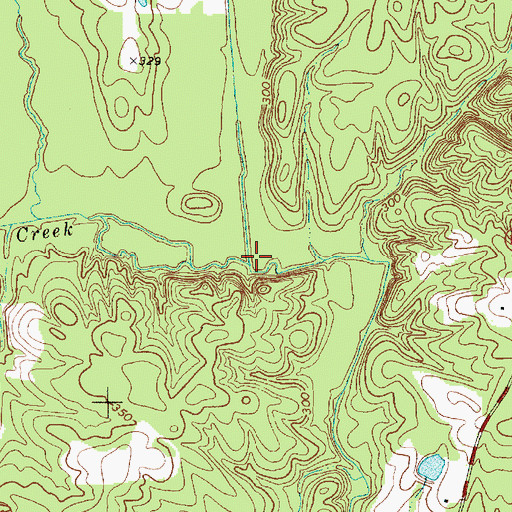 Topographic Map of Shaw Creek, NC