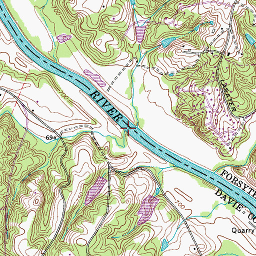 Topographic Map of Sheek Creek, NC