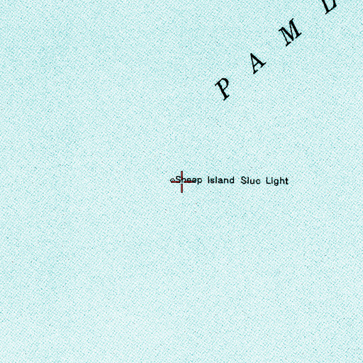 Topographic Map of Sheep Island Slue Light, NC
