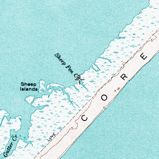 Topographic Map of Sheep Pen Creek, NC