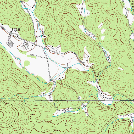 Topographic Map of Shell Creek, NC