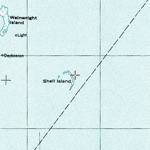 Topographic Map of Shell Island, NC