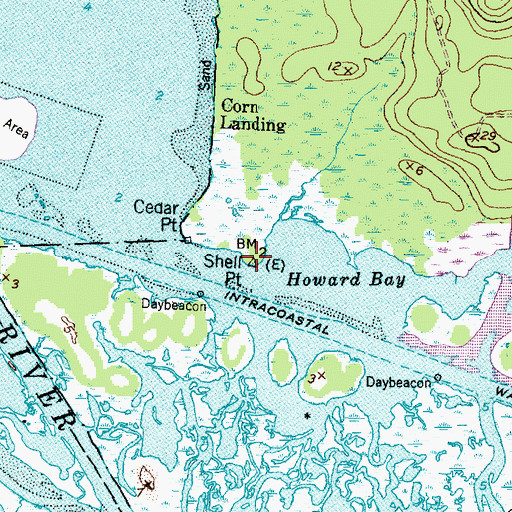 Topographic Map of Shell Point, NC