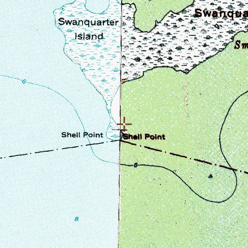 Topographic Map of Shell Point, NC