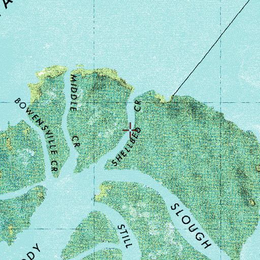 Topographic Map of Shellbed Creek, NC