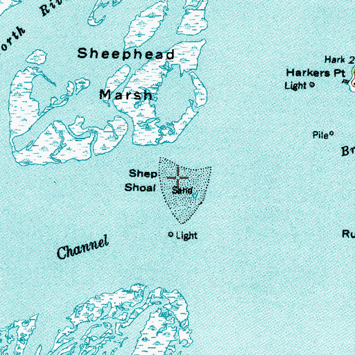 Topographic Map of Shep Shoal, NC