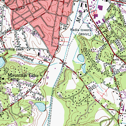 Topographic Map of Shepherd Creek, NC