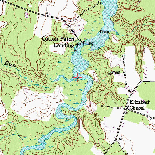 Topographic Map of Sheppard Run, NC