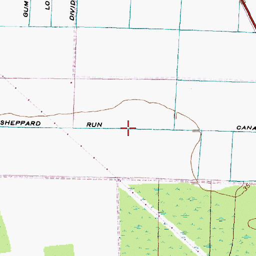 Topographic Map of Sheppard Run Canal, NC