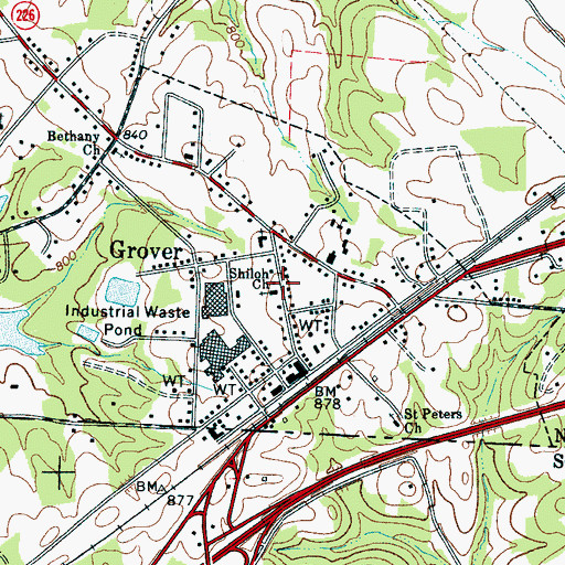 Topographic Map of Shiloh African Methodist Episcopal Church, NC