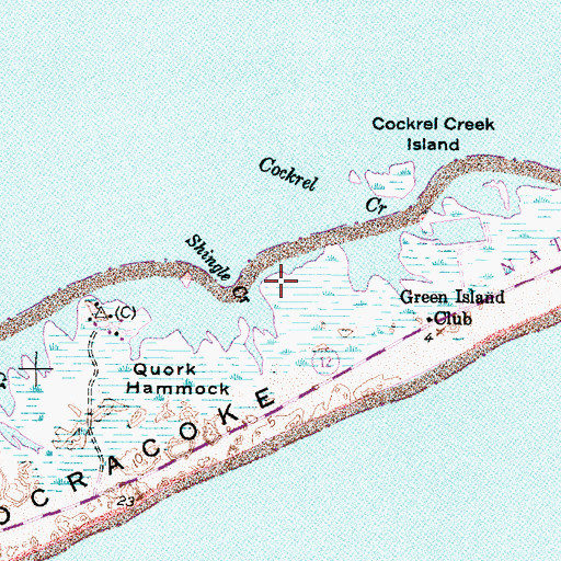 Topographic Map of Shingle Creek, NC