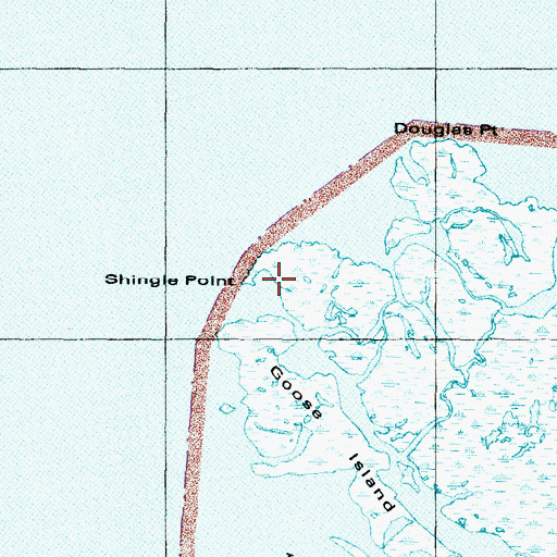 Topographic Map of Shingle Point, NC