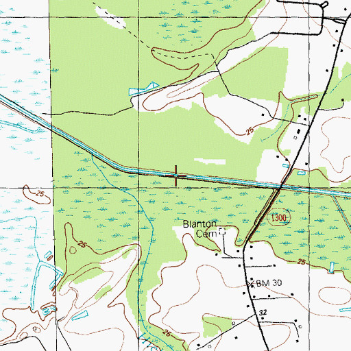 Topographic Map of Shingletree Swamp, NC