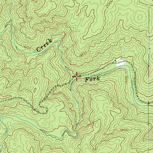 Topographic Map of Shinny Creek, NC
