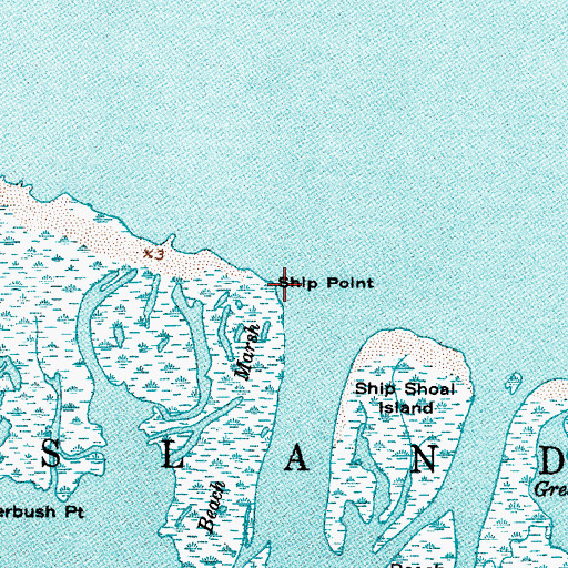 Topographic Map of Ship Point, NC