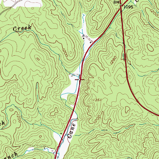 Topographic Map of Shoal Creek, NC