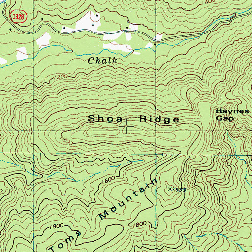 Topographic Map of Shoal Ridge, NC