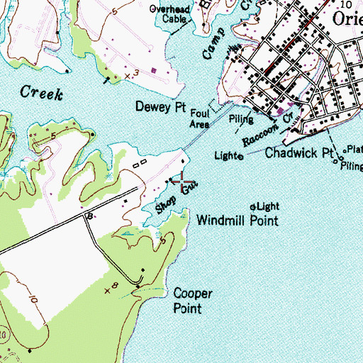 Topographic Map of Shop Gut, NC