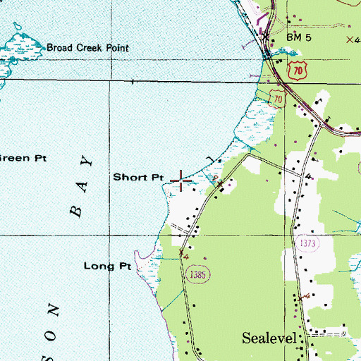 Topographic Map of Short Point, NC